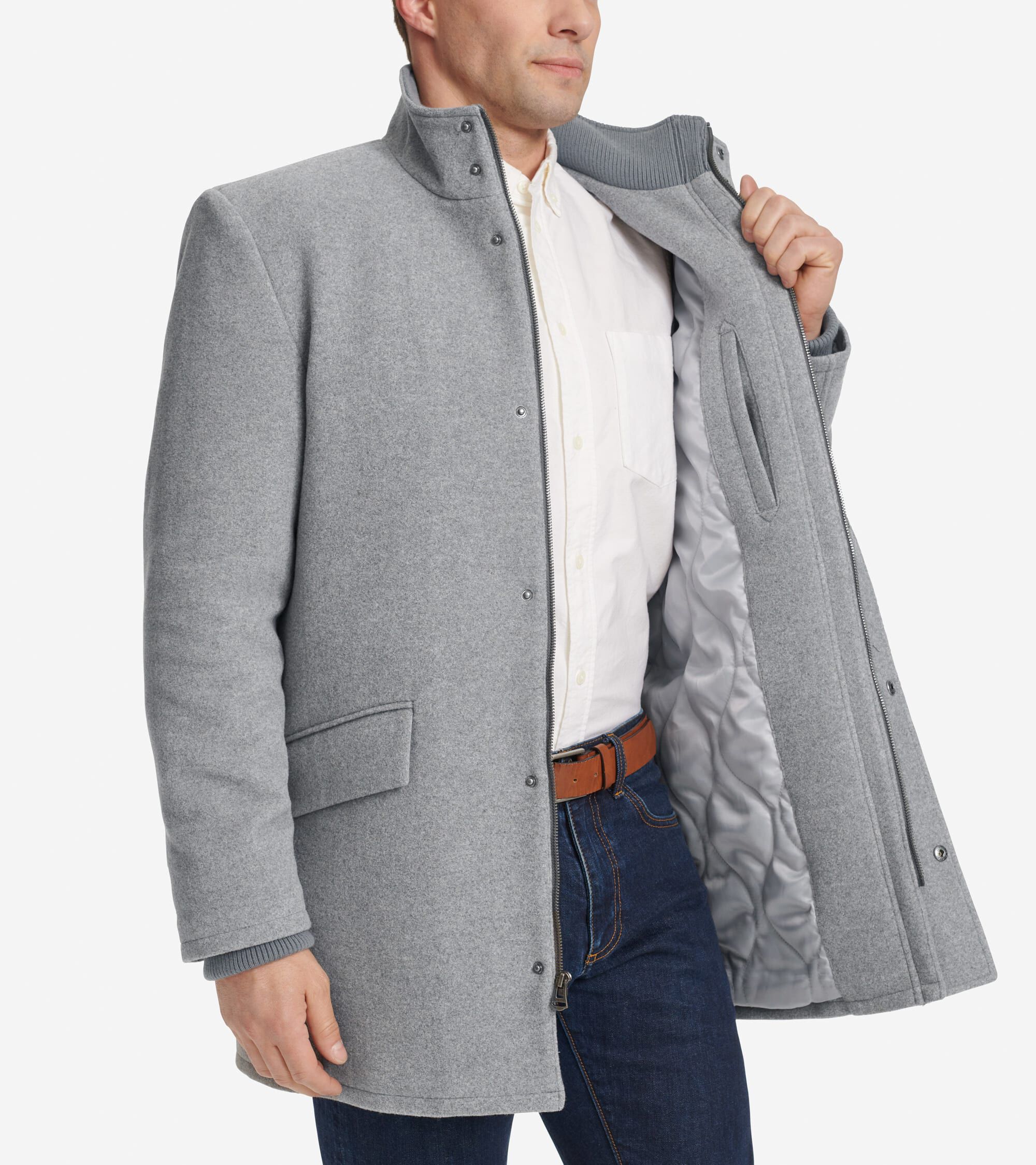 Men's Stand Collar Car Coat - Image 4