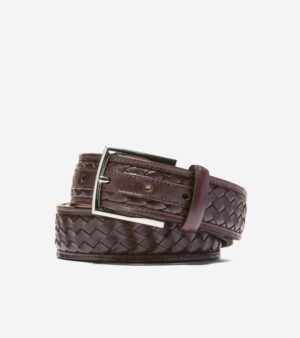 Men's Woven Inlay Leather Belt