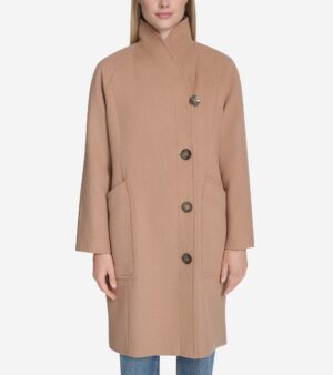 Women's Chevron Wool Coat