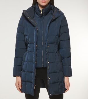 Women's 32" Signature Hooded Taffeta Down Coat