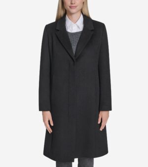 Women's Knotch Lapel Wool Coat
