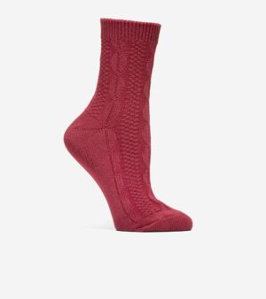 Women's Textured Cable Knit Anklet Socks