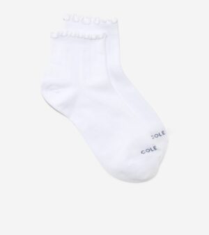 Women's 2-Pair Ruffle Quarter Ankle Socks