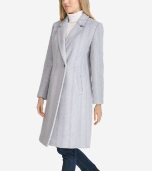 Women's Patterned Asymmetric Coat