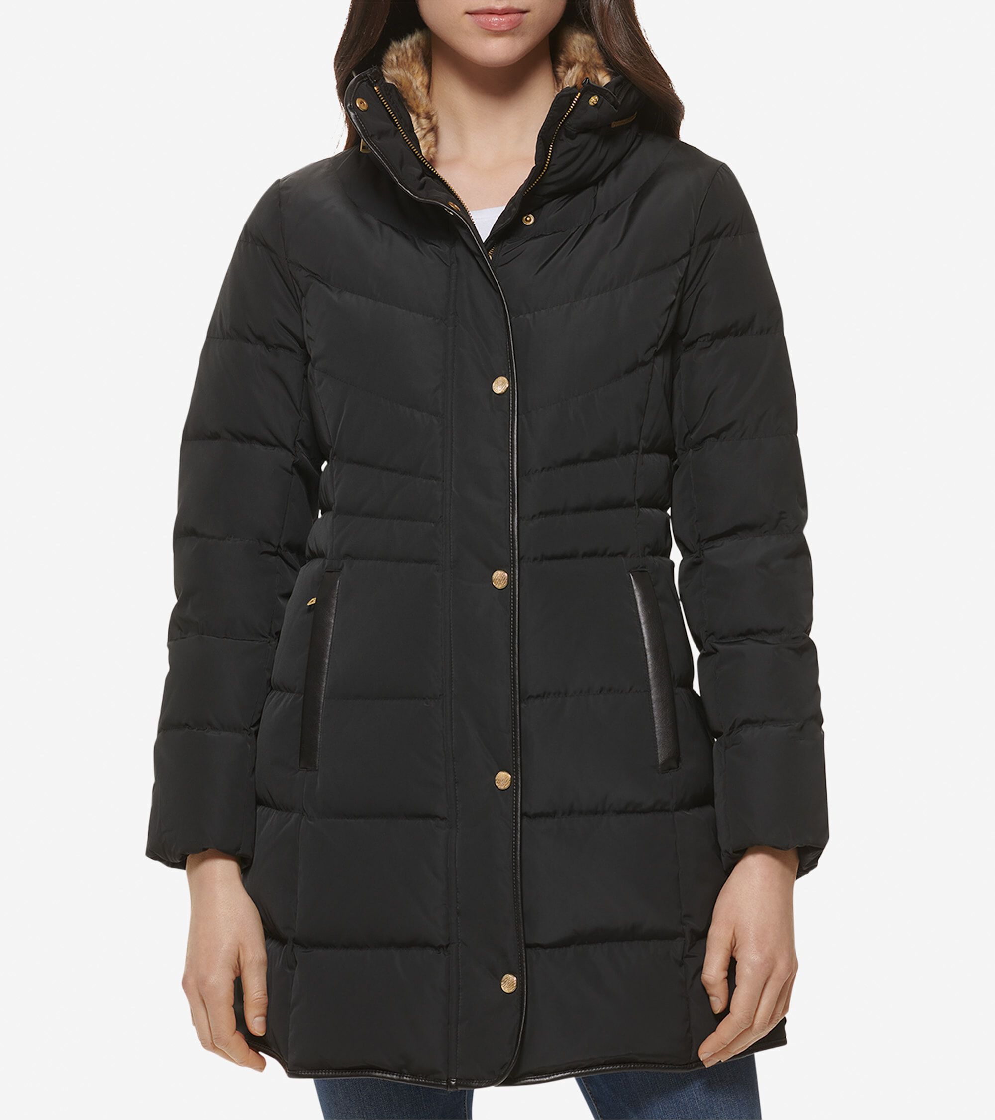 Women's Hidden-Hood Puffer Coat