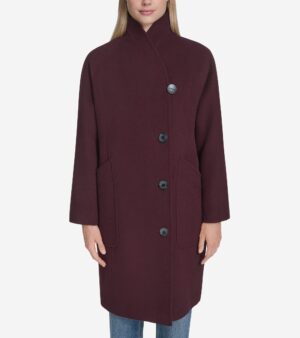 Women's Chevron Wool Coat