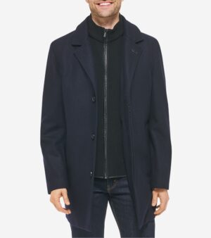 Men's Wool-Blend Car Coat